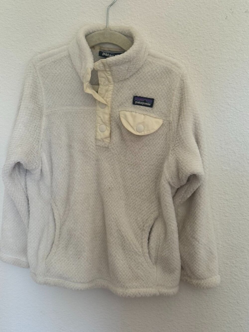 Patagonia Kids Synchilla Snap-T Fleece Pullover Ivory XS 5-6